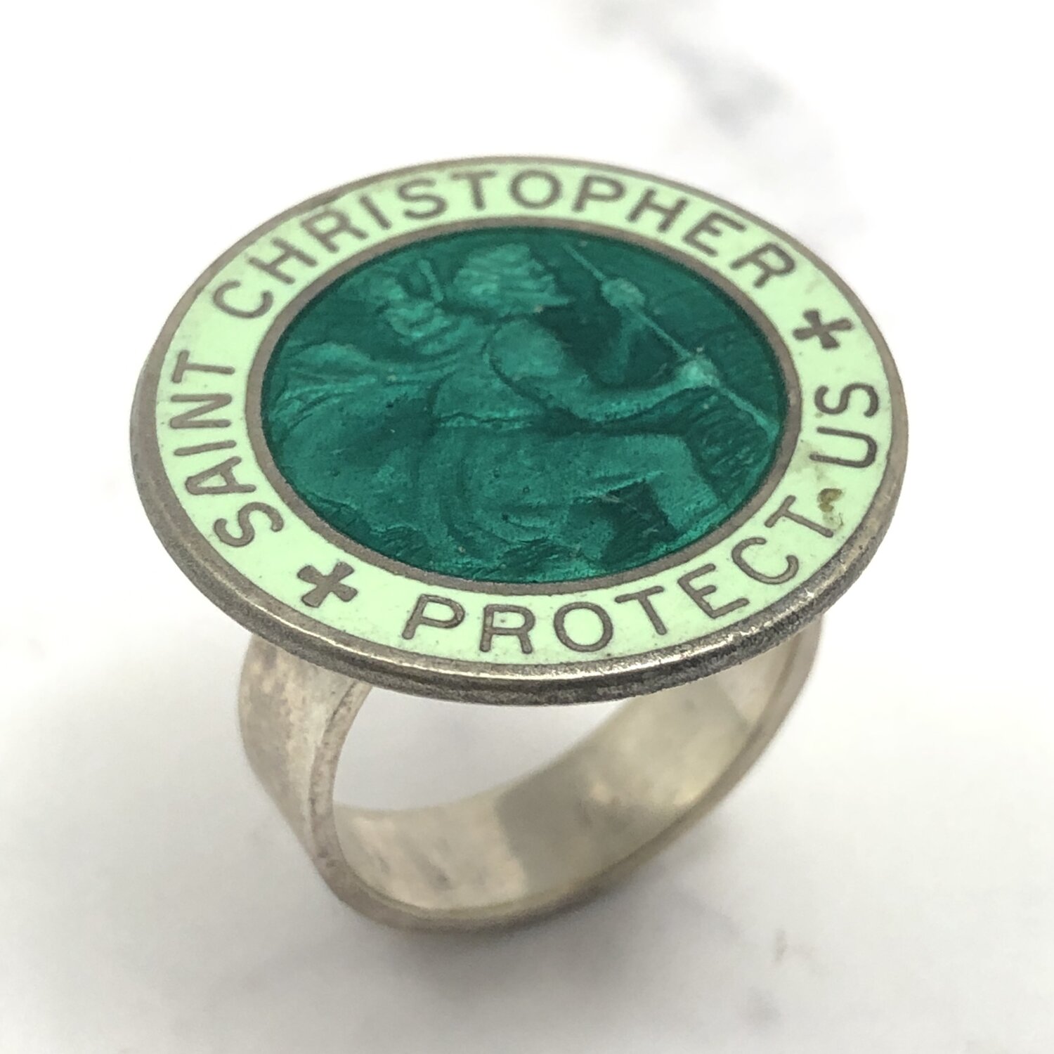 Silver St Christopher Ring