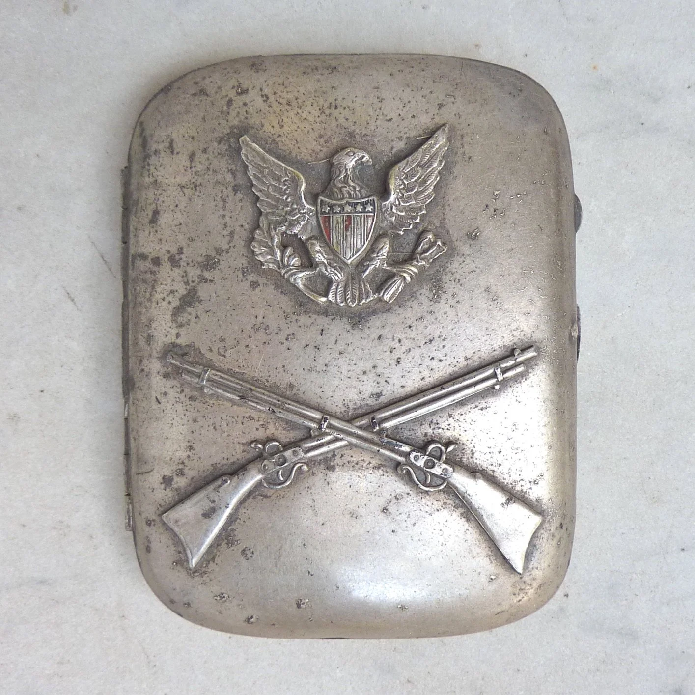 WW1 Army Infantry Cigarette Case — Worn-Over-Time