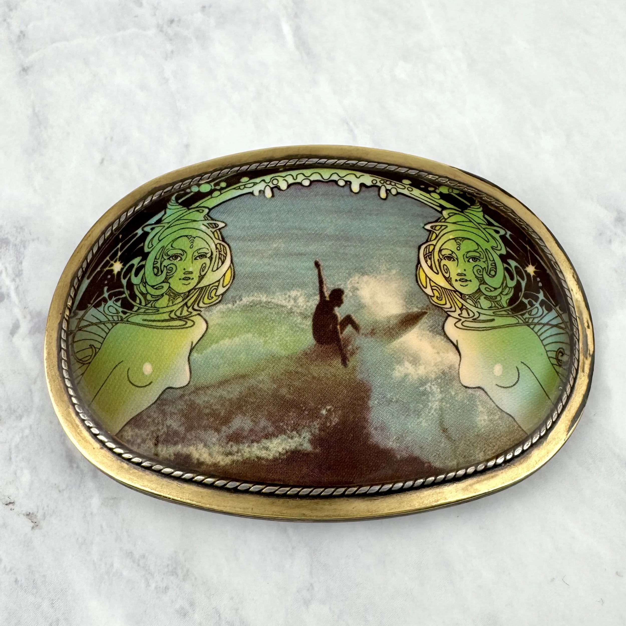 Rare Vintage Sea Nymphs Surfer Buckle