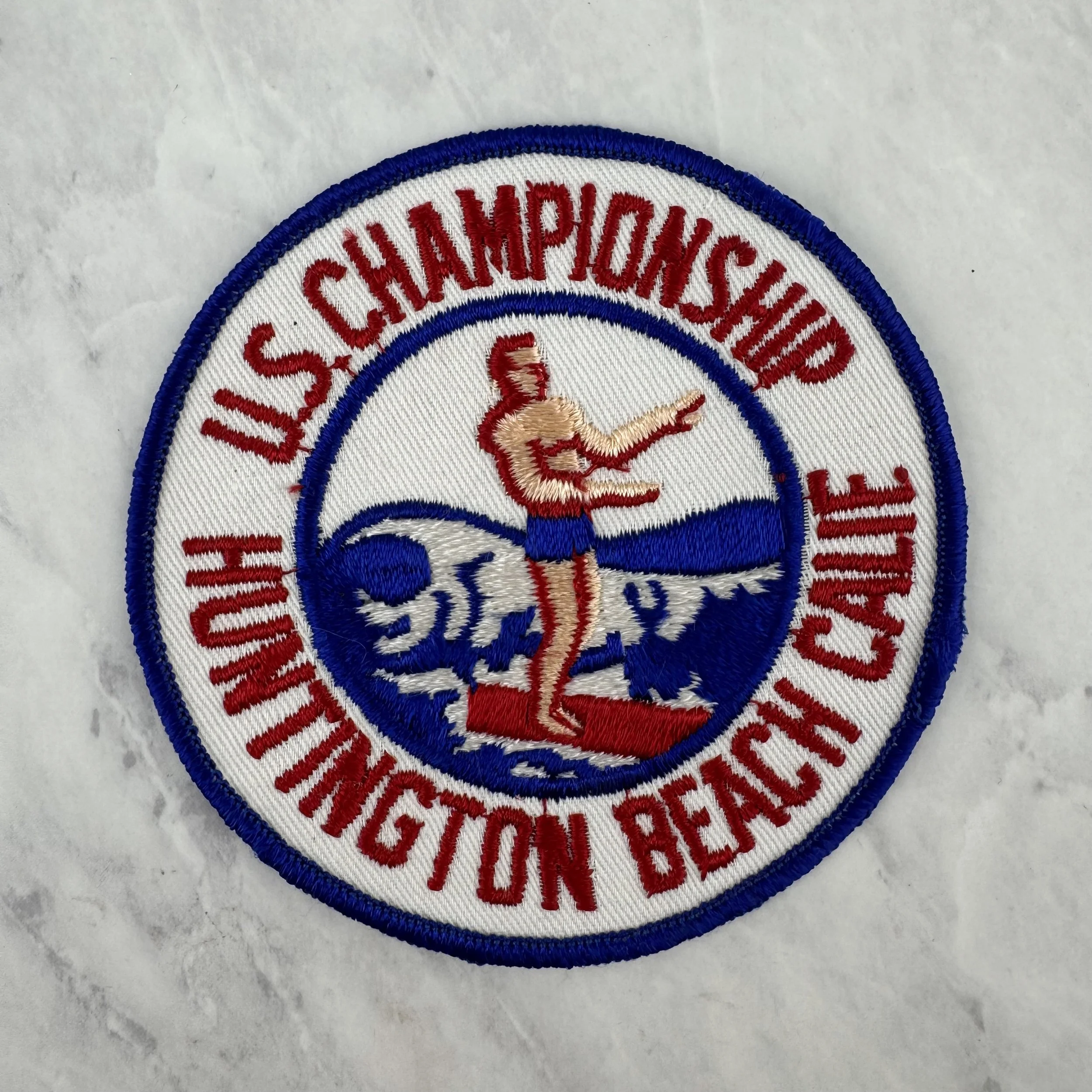 Vintage Huntington Beach U.S. Championship Embroidered Surfer Patch
