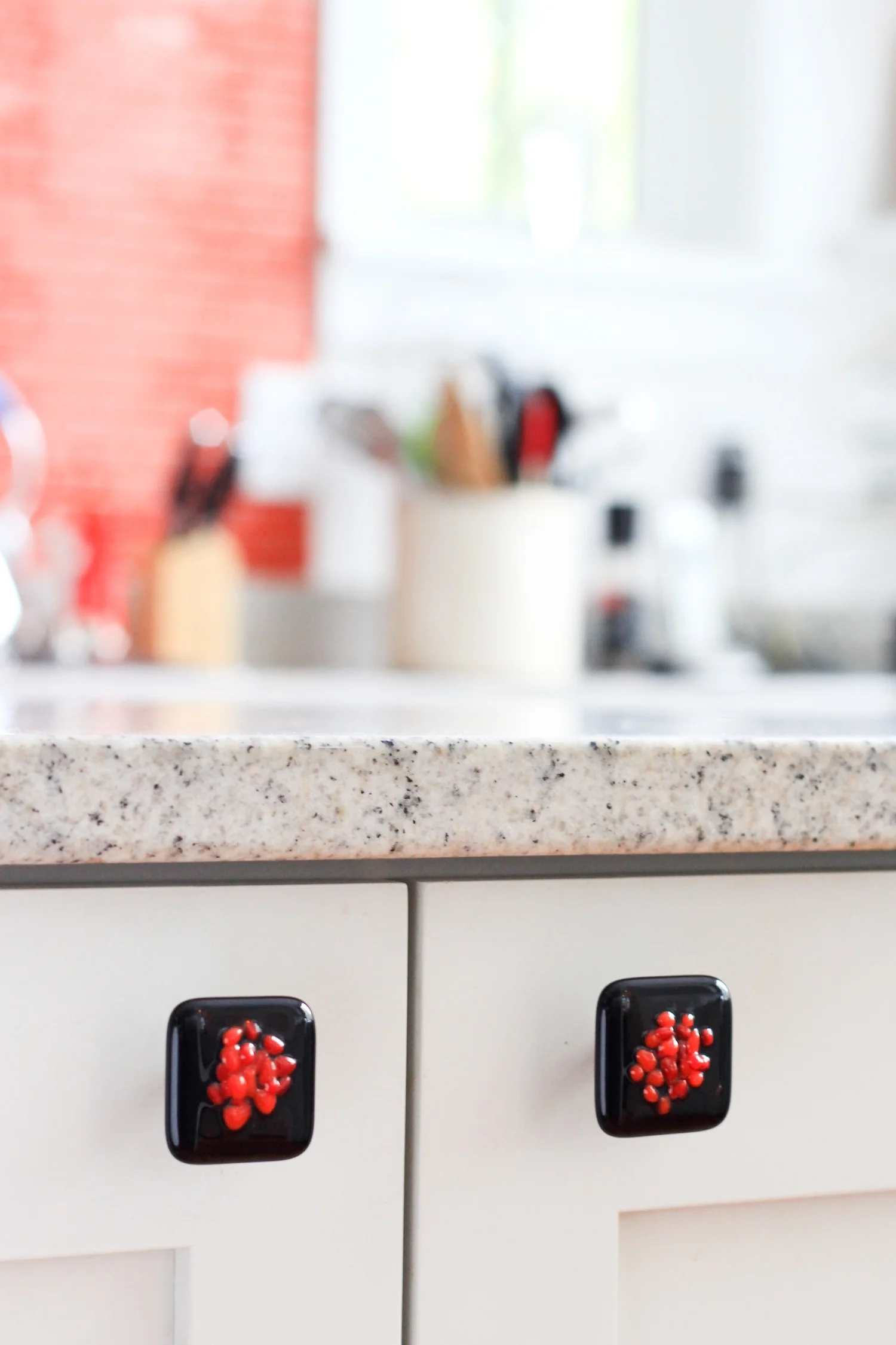 Custom designed knobs for customer's new kitchen