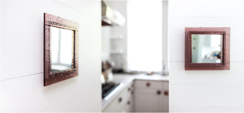 Custom mirror installed in customer's home
