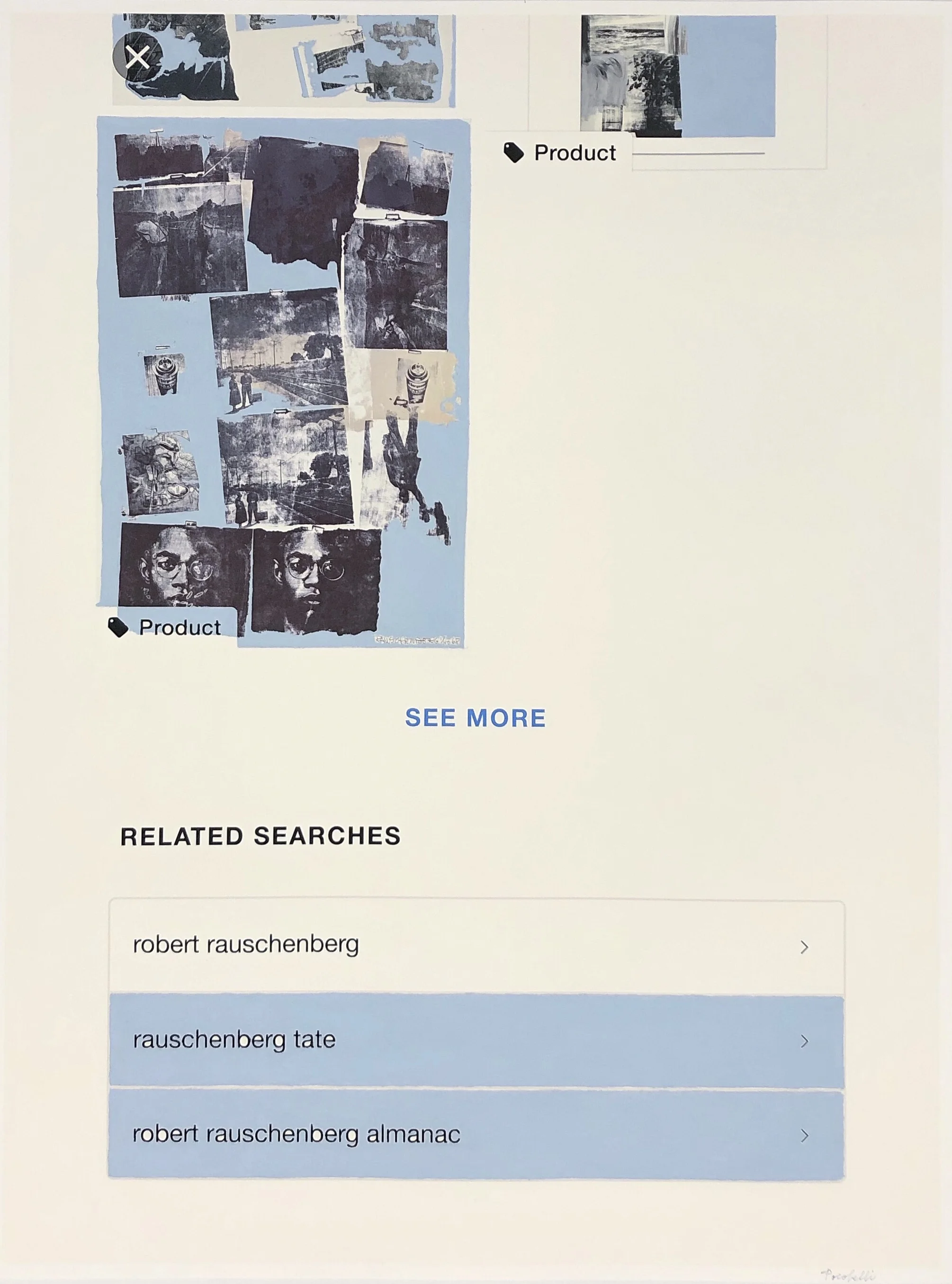“q=Robert+Rauschenberg+painting”, 60 cm x 80 cm, inkjet and acrylic paint on hahnemühle paper.