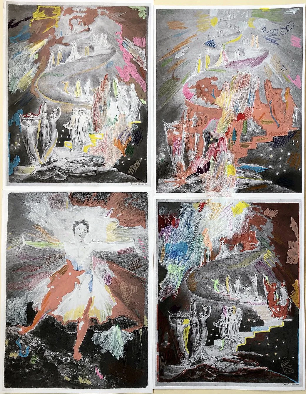 “q=blake+jakobs+ladder”, 59.5 cm x 77.5 cm, mixed media on paper.