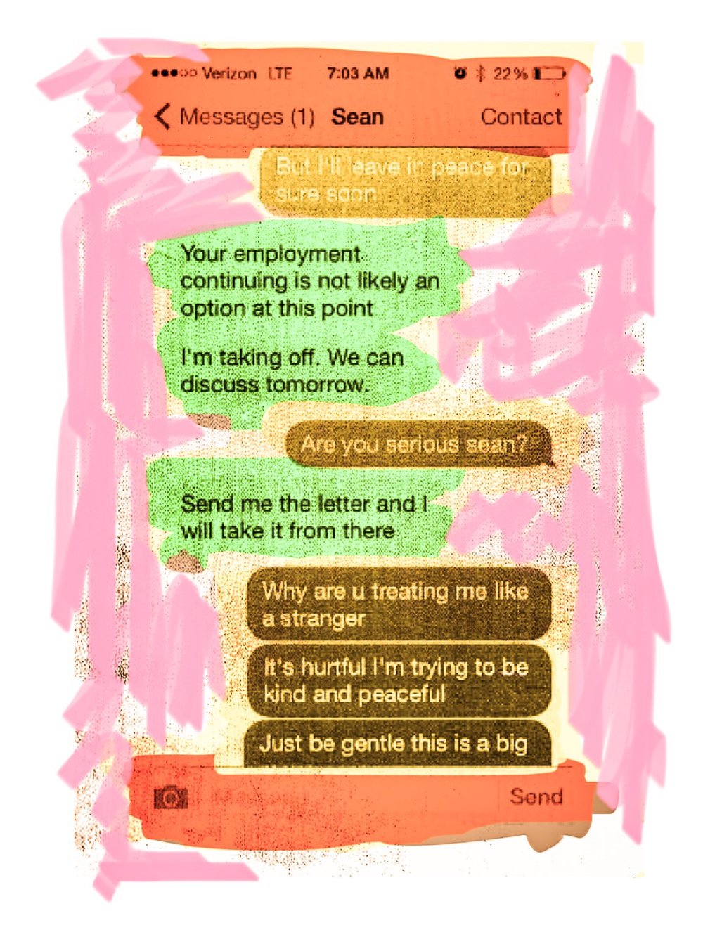 “Texts”, iPhone 6S, digital image.