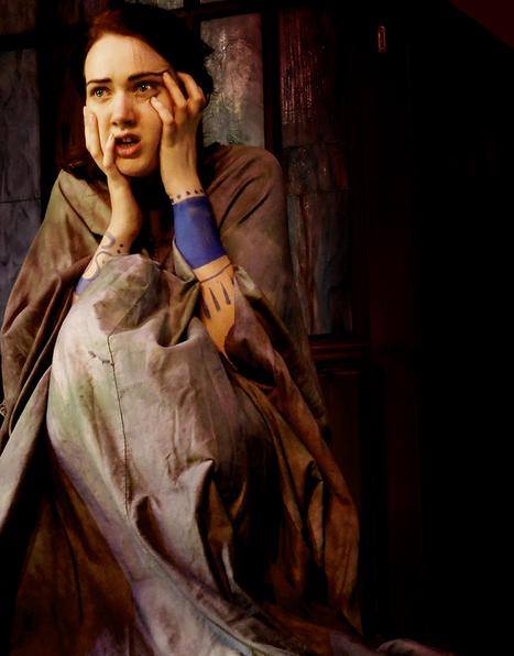 Monica Giordano in Macbeth with The Bay Colony Shakespeare Company photo by Jack Holder