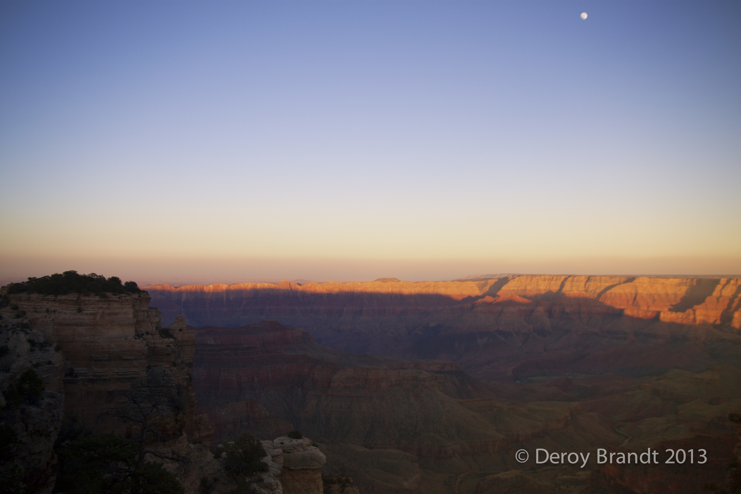Moon over the Grand Canyon