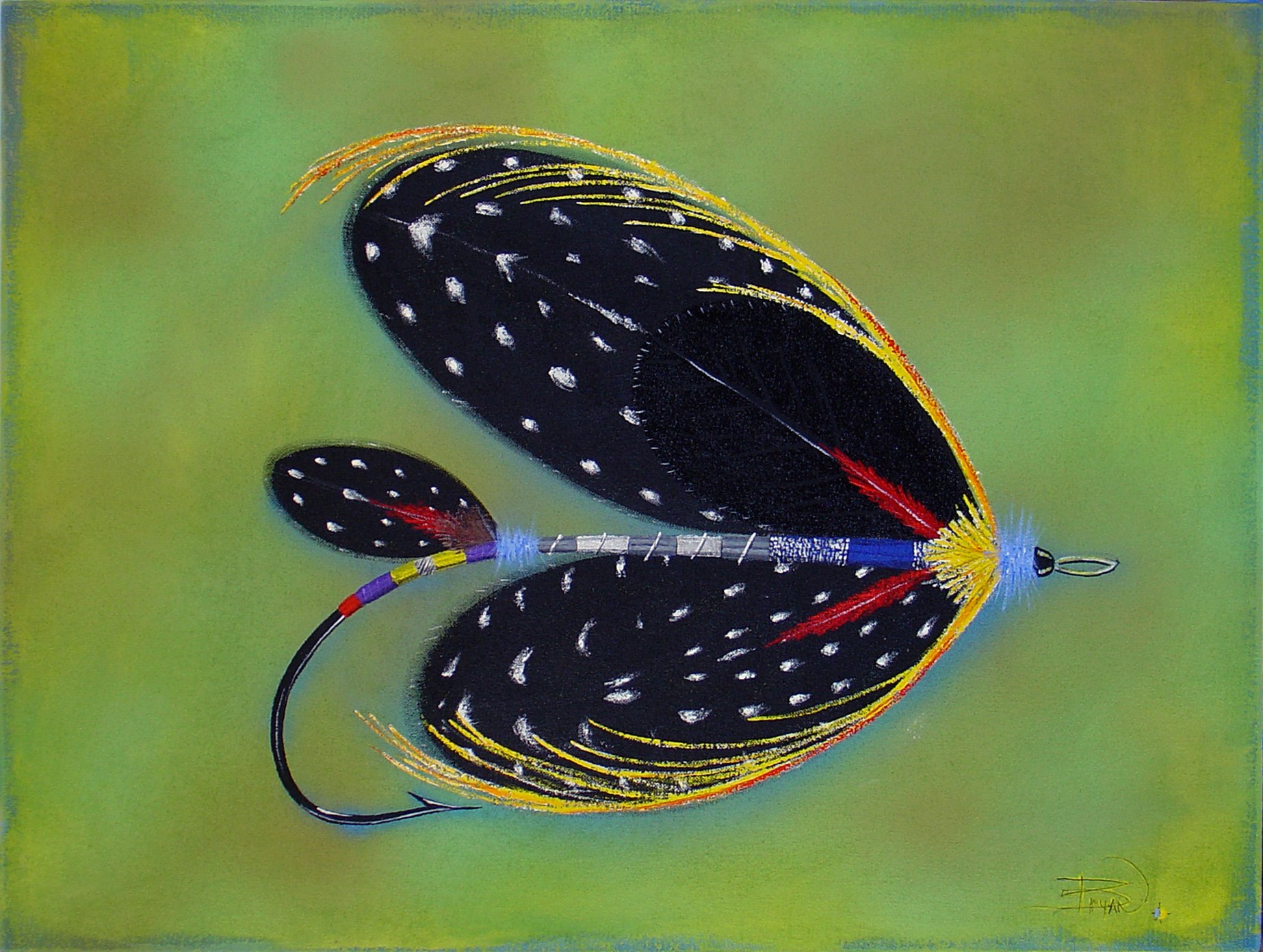 Handcrafted Fishing Fly Wall Art