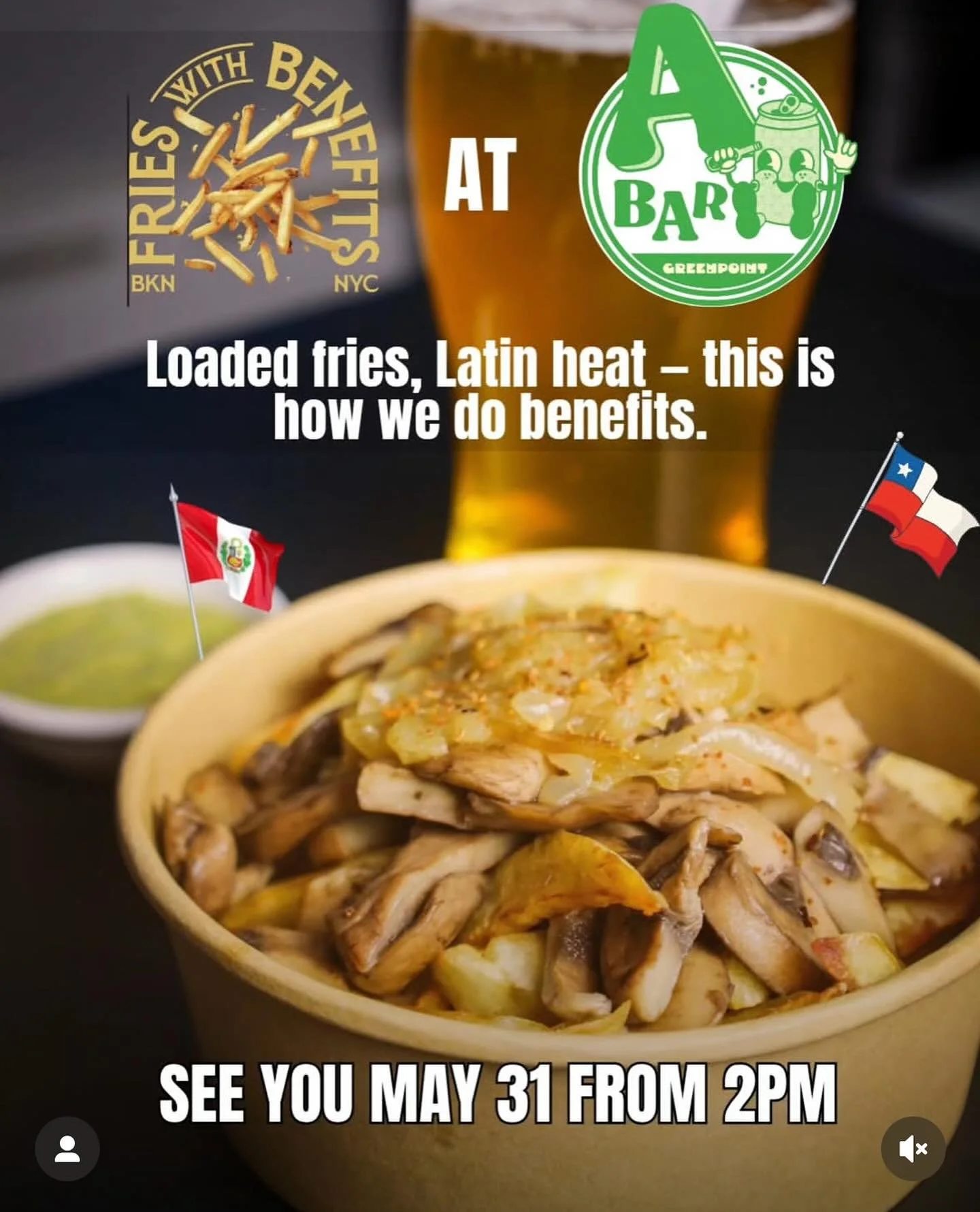 Today at 3pm swing through to experience @frieswithbenefits.food who will be here until they sell out!