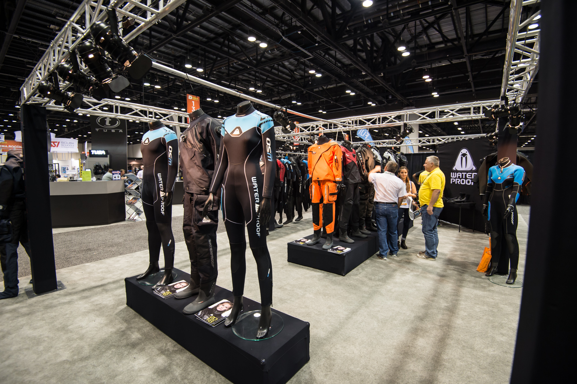  Waterproof showed off a wide variety of drysuits and wetsuits 