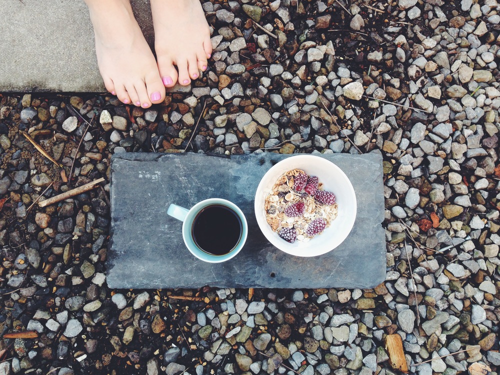 Muesli with frozen berries