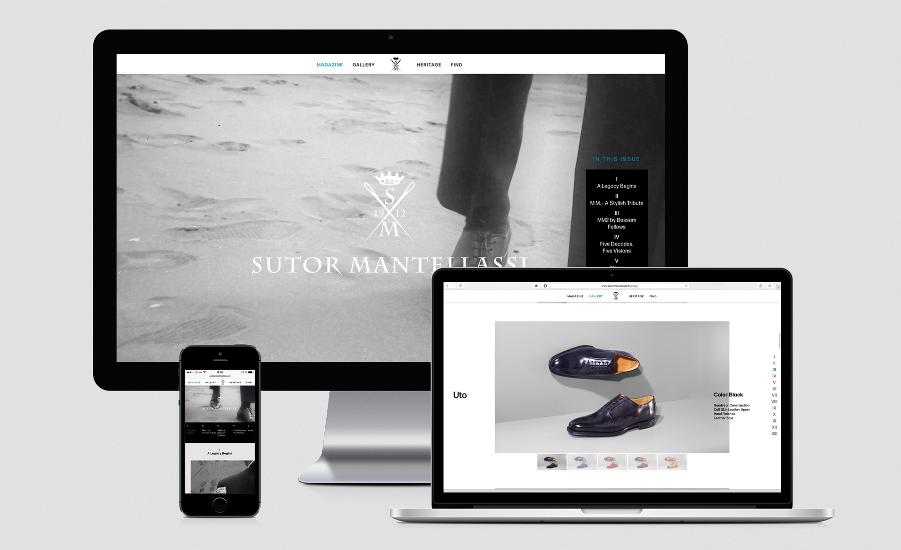 Sutor Mantellassi's responsive online presence at launch 2015