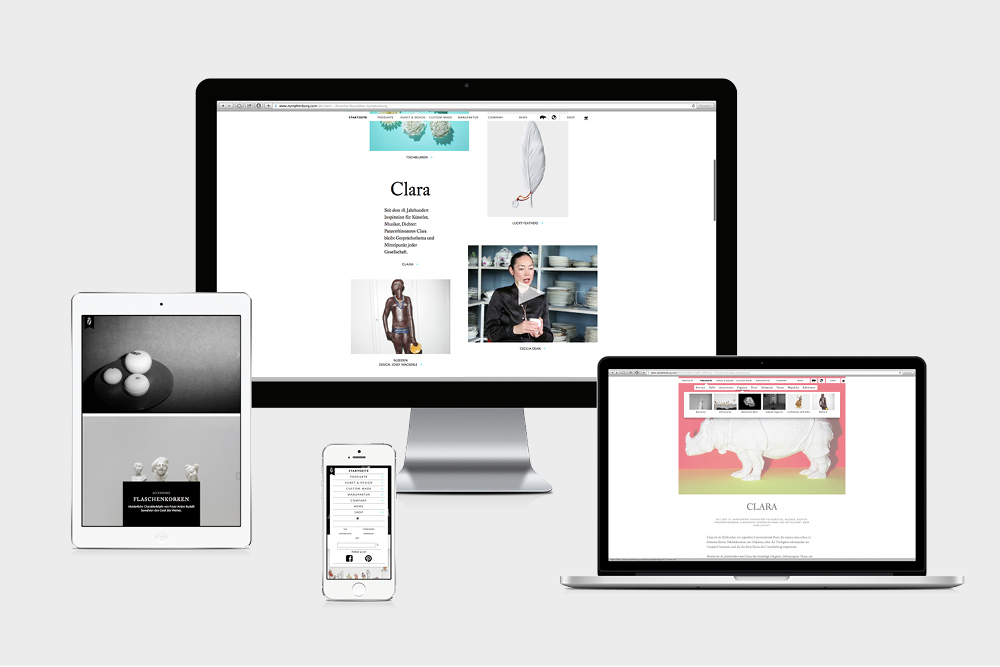 Nymphenburg's responsive online presence at launch 2013