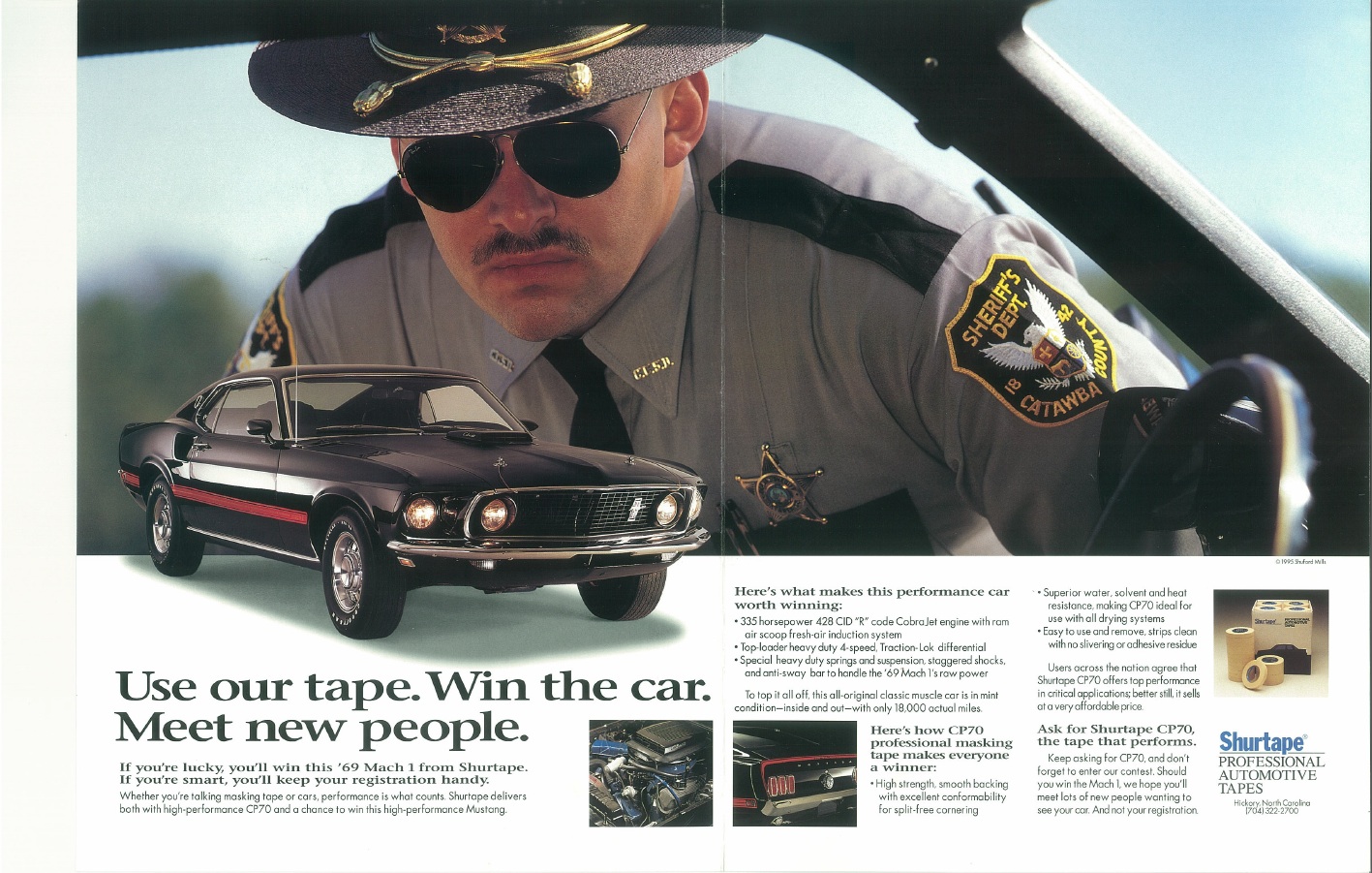 Auto body shops use lots of masking tape. And naturally auto body guys are gear heads. With promotions like this to create more product trials, Shurtape developed loyal customers and made huge gains in market share over a nationally known brand of tape. 