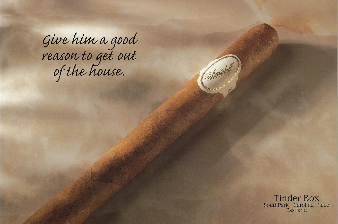 No smoking in the house. That's a common rule. We used that fact for an in-store POS poster. Part of a series. 