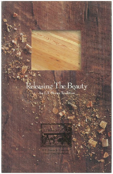 ET Moore reclaims ancient heart pine beams and re-mills them for beautiful results. 