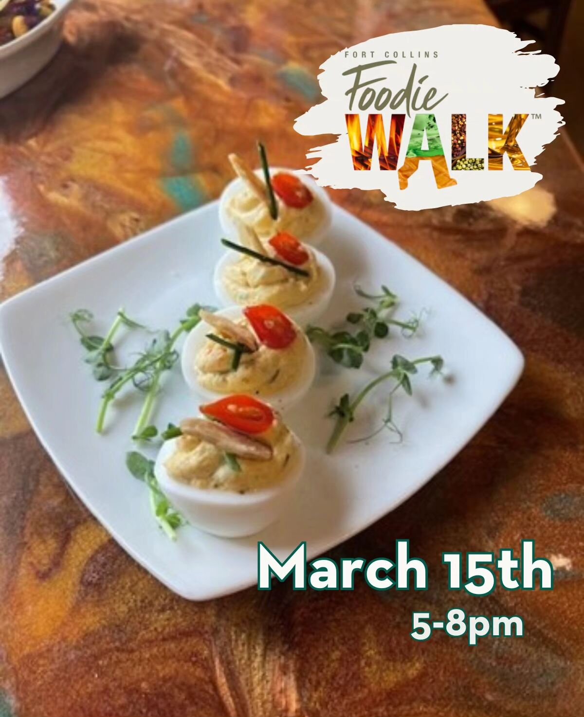 Who's ready for the Foodie Walk? 

We have a NEW delicious Deviled Egg recipe worth trying! Stop by from 5-8pm on Friday for these savory snacks! 🤗

#noco #foco #foodie #foodiewalk #downtownfortcollins #supportlocal #localsnacks #localspirits #disti