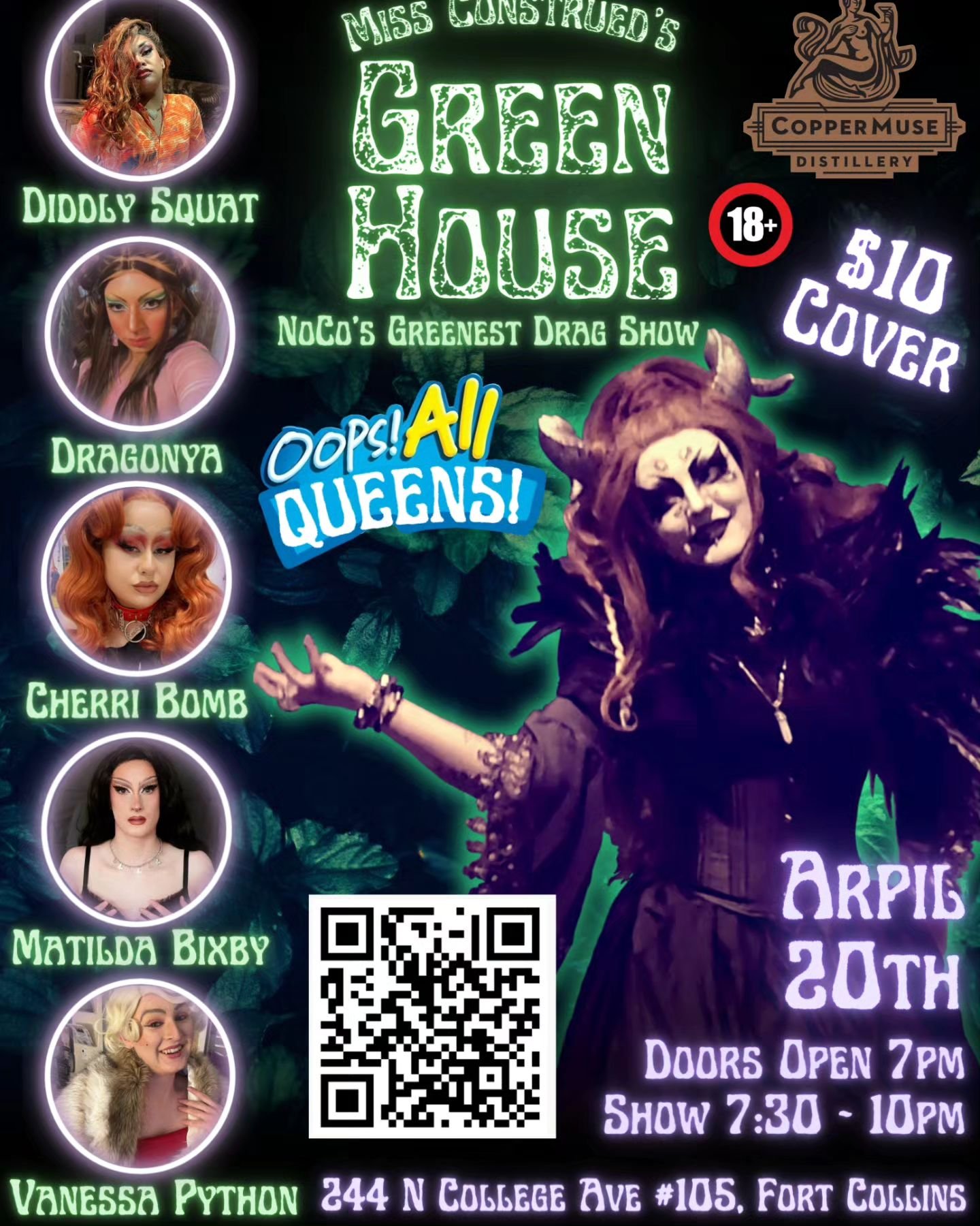 💚It's always a dope time with Miss Contstrued 💚

The last drag show sold out, so be sure to grab your tickets before they're all gone!