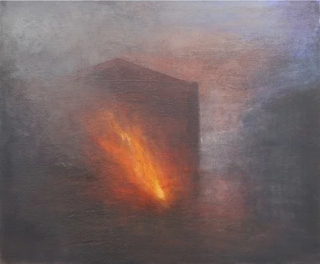 Burning Warehouse oil on linen 76 x 87cm 2012