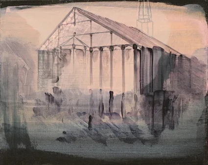 House of God Remix acrylic on linen 40 x 50cm 2014