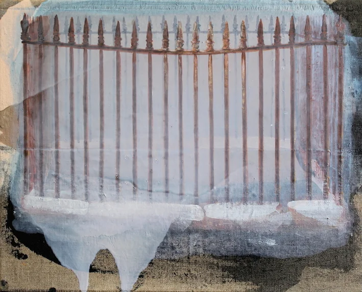 Grave, acrylic and gouache on linen, 40 x 50cm, 2015