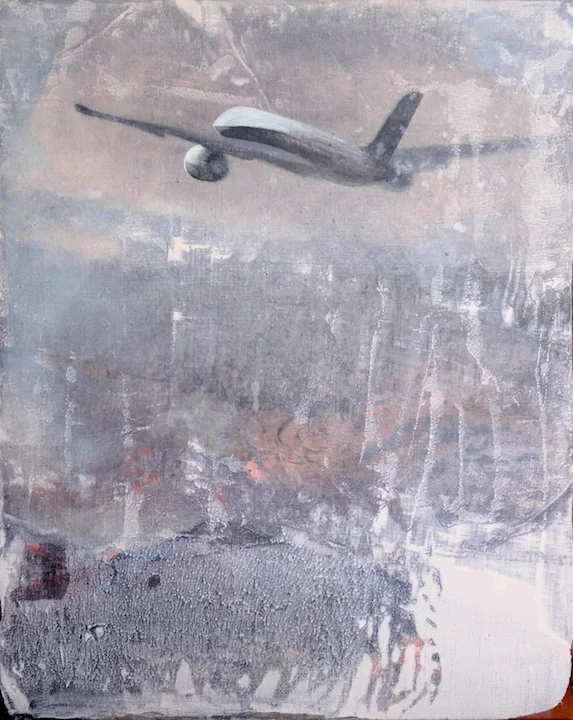 When You Left , acrylic on linen, 100 x 80cm, 2019. 君が立ち去ったとき、キャンバスにアクリル。