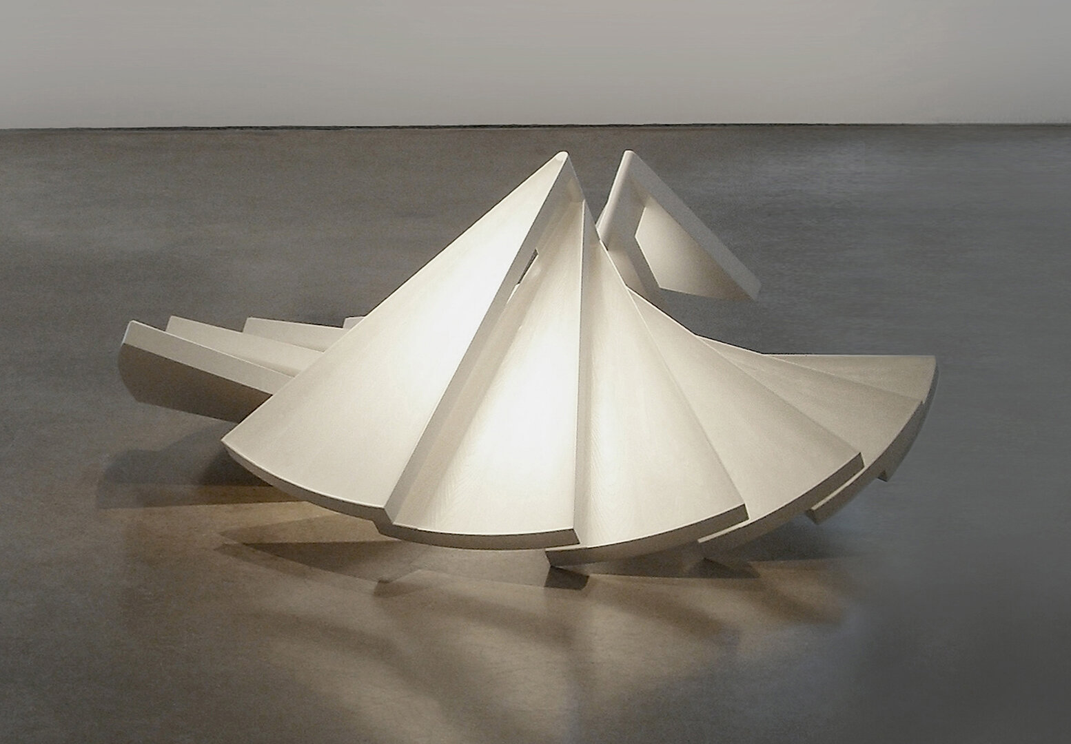 Lighted Crossing, 2010, Steel and Cast Resin, 32 x 68 x 75 inches