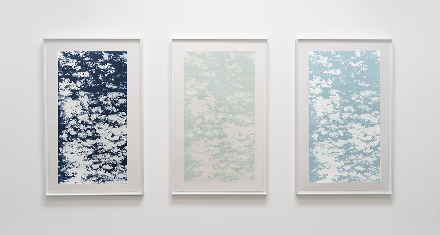 Deep Series, 2018, Deep Night, Deep 2, Deep Noon, Aquatint Etching on Rives BFK paper, Edition of 7, 43 x 25 inches