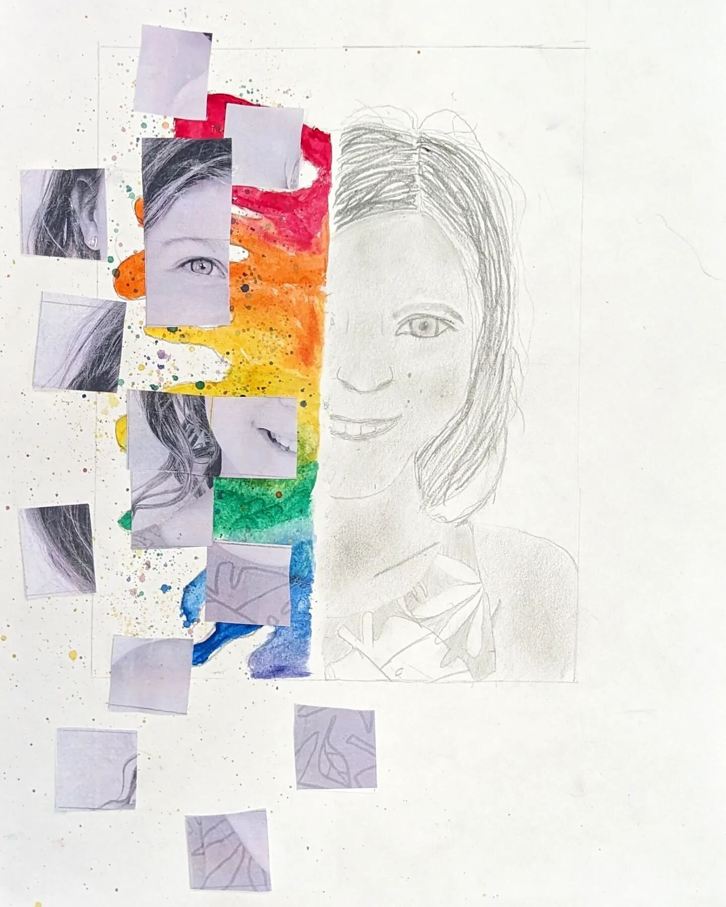 Check out these self portraits by 9-11 year old artists in Realistic Drawing class with @jalainajoy.art ✨
.
Spring classes will be announced tomorrow &amp; registration opens next week! Keep an eye on your email 💌