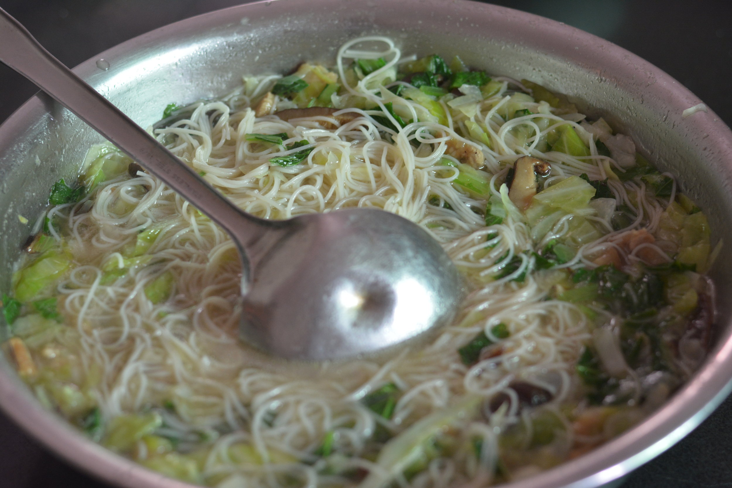 While tea tasting, before I could inquire about restaurant recommendations, Mr. Lee revealed that his parents had just prepared homemade noodles for our lunch. Delicious.
