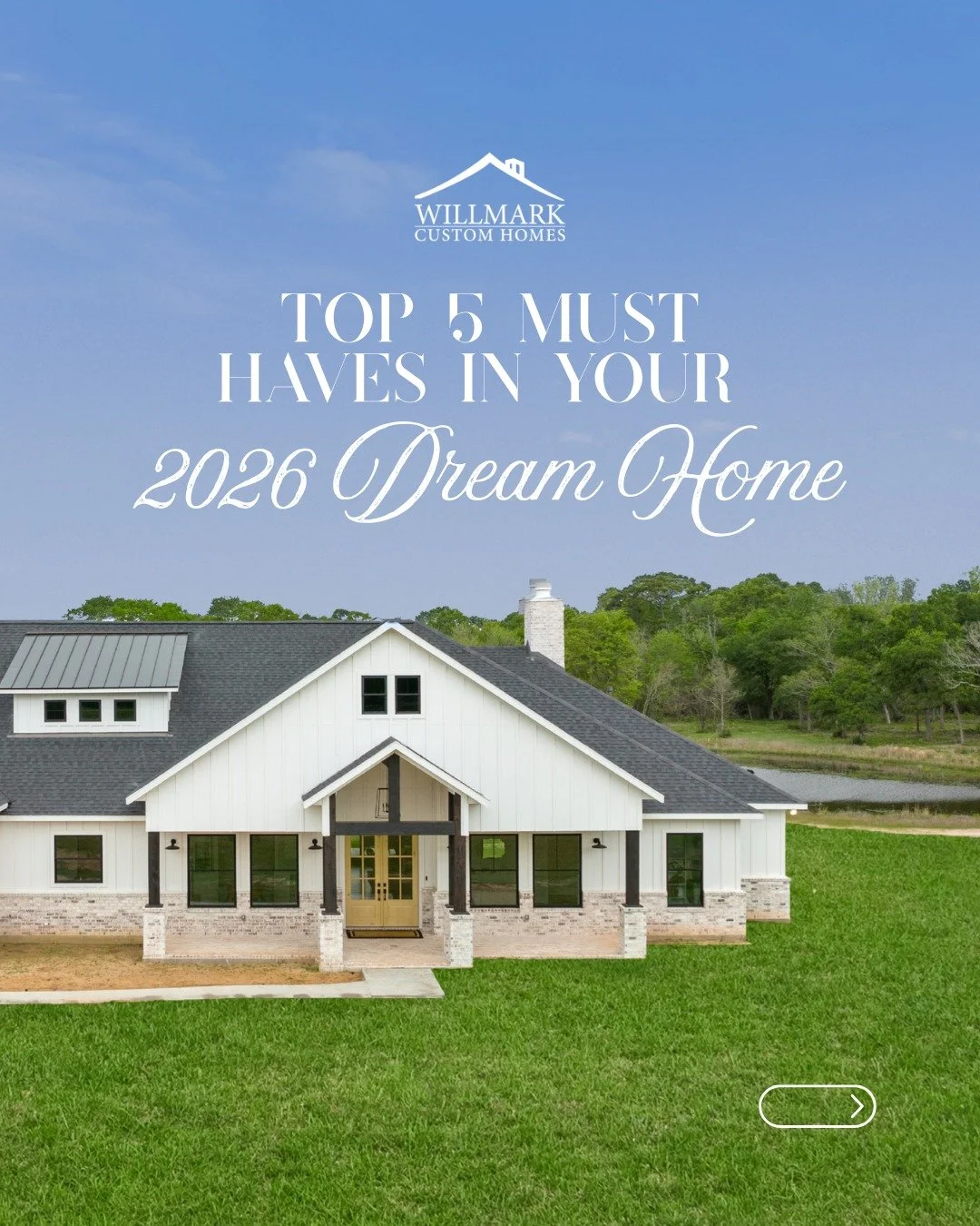 Planning your 2026 dream home? ✨ Here are 5 must-haves you don&rsquo;t want to miss. 

#willmarkhomes #customhomebuilder #customhomes #homeinspo #musthavehome
