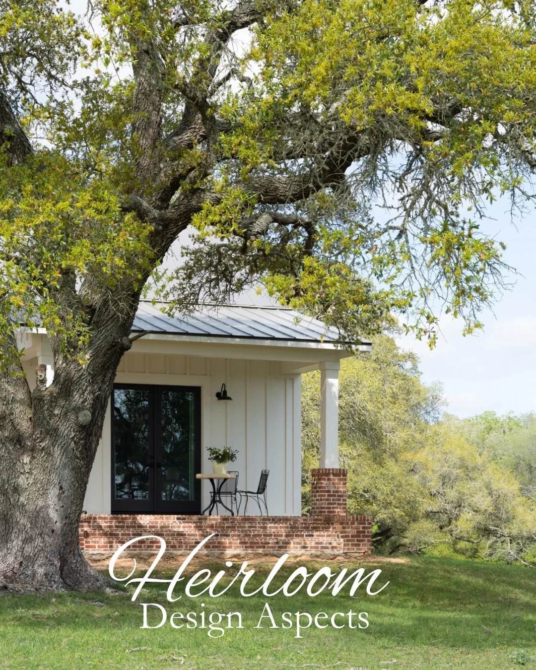 Details that make a home feel storied. Elevated brick wrapped foundation: the look of pier and beam&mdash;with the strength of a slab foundation🧱

#newoldhome #texascustomhome #texasbuilder #farmhouse #southernliving 

A deep red brick paired with w