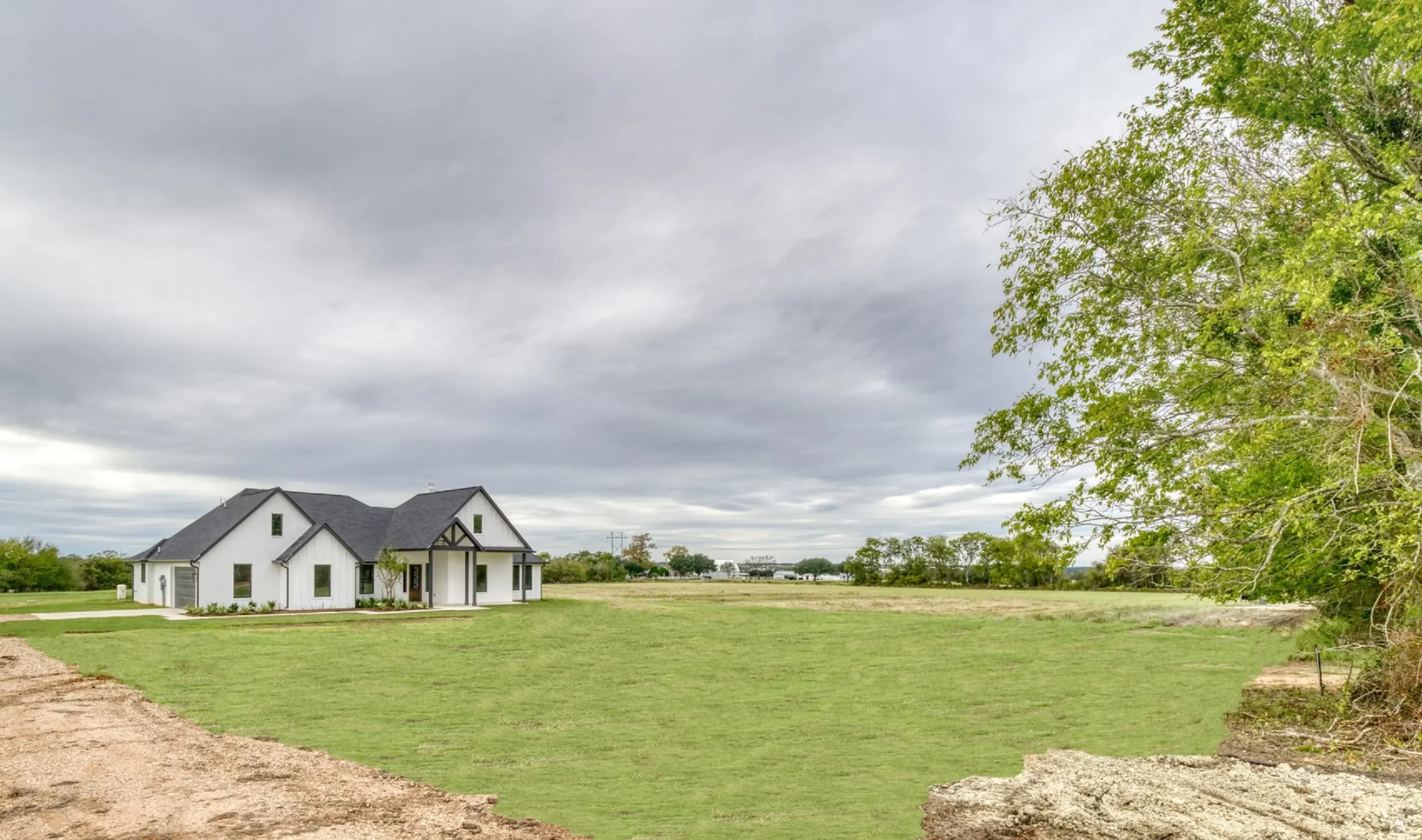 Custom home built on raw land acreage near Brenham and Chappell Hill, Texas