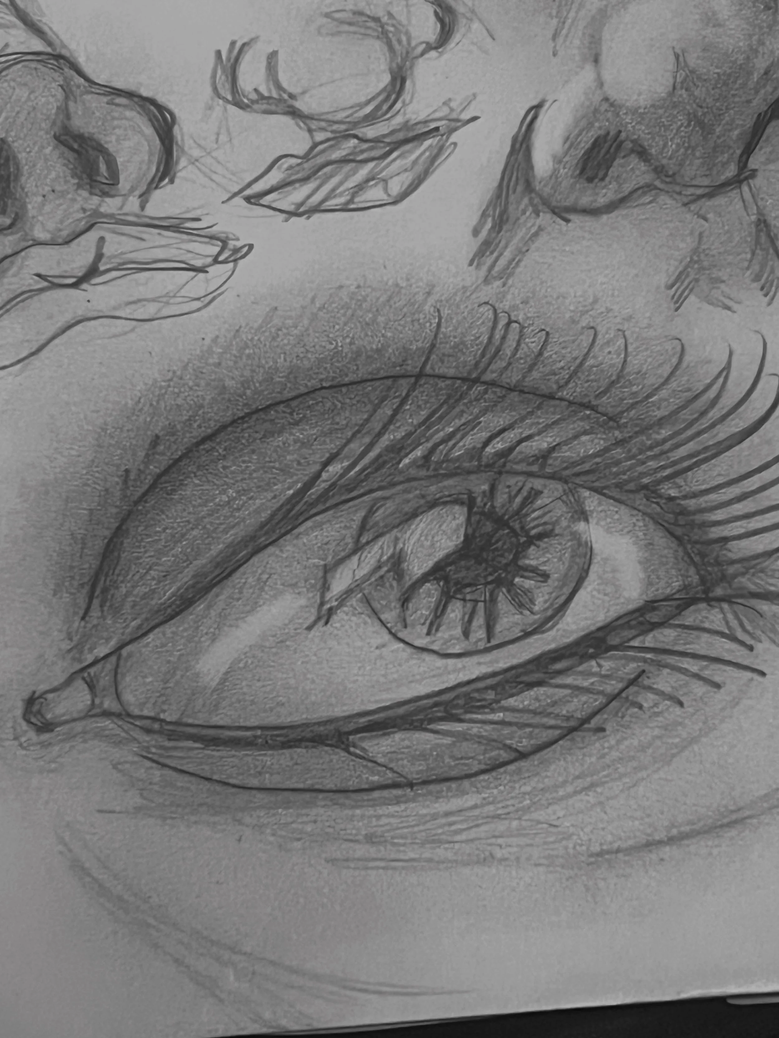 Just some eyes and ears. 

#eyesandears #eyedrawing #practicemakesperfect #dontstopdrawing #pencilartwork