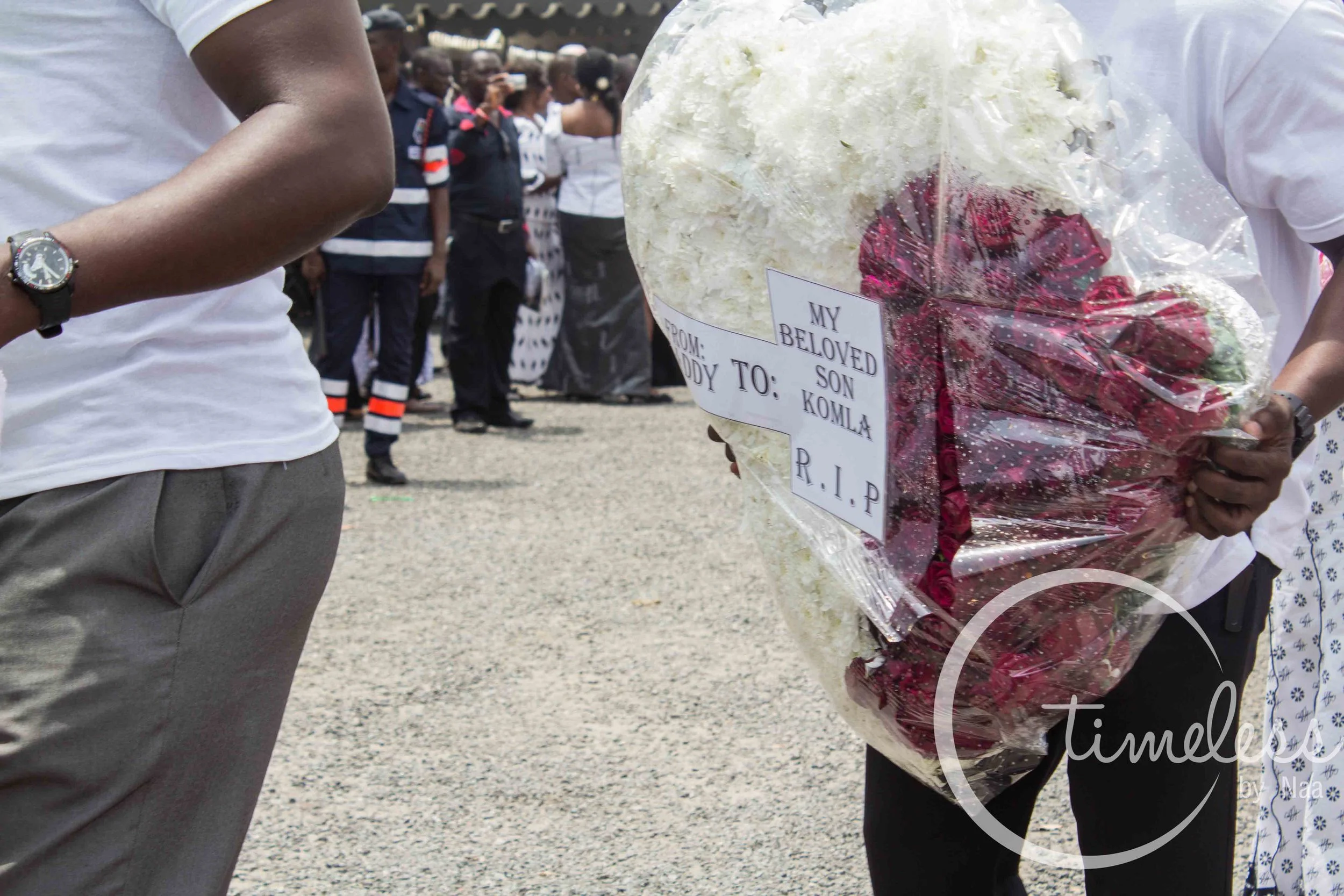 Wreath from Prof. Dumor to his son.