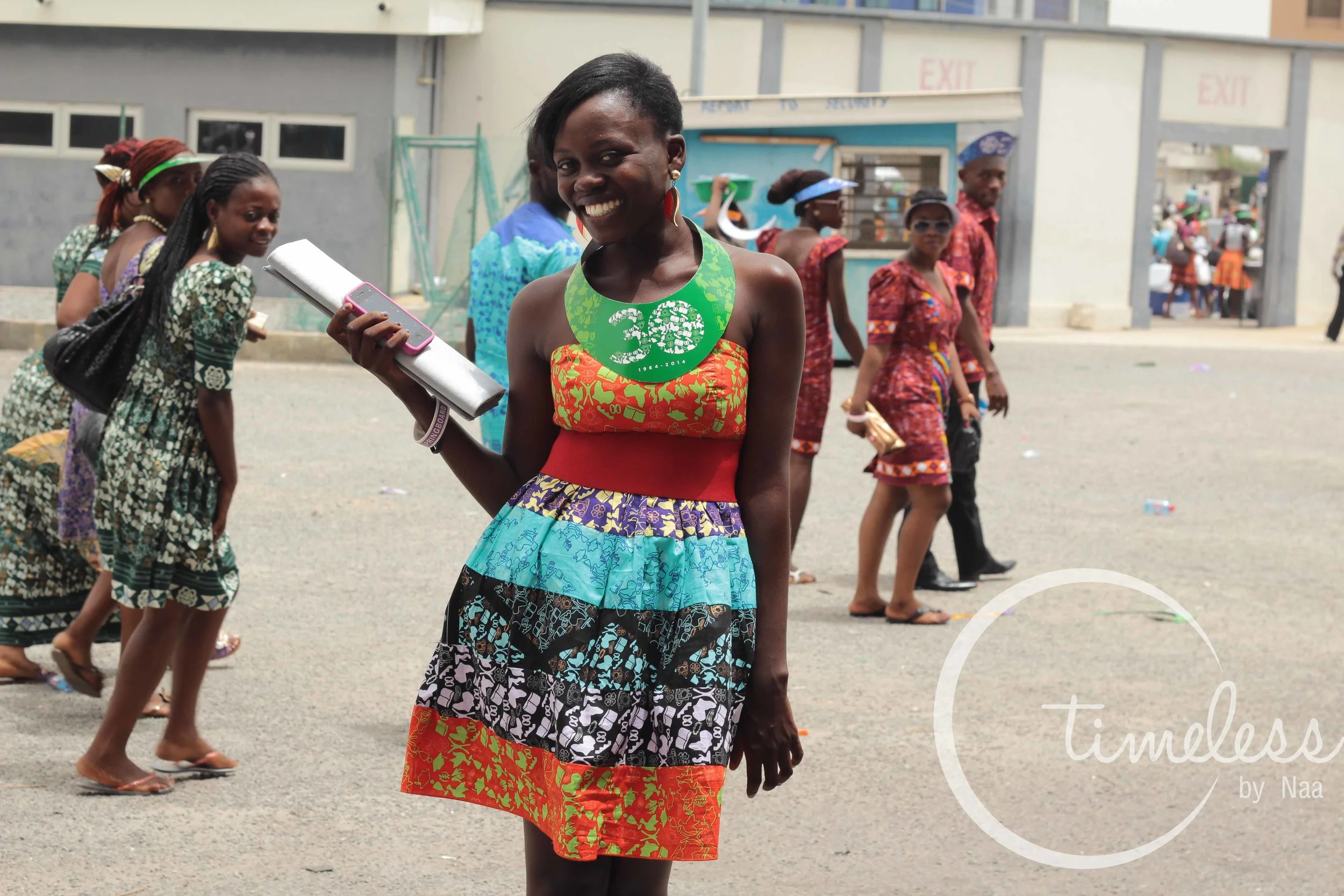 Color blocked ICGC dress.
