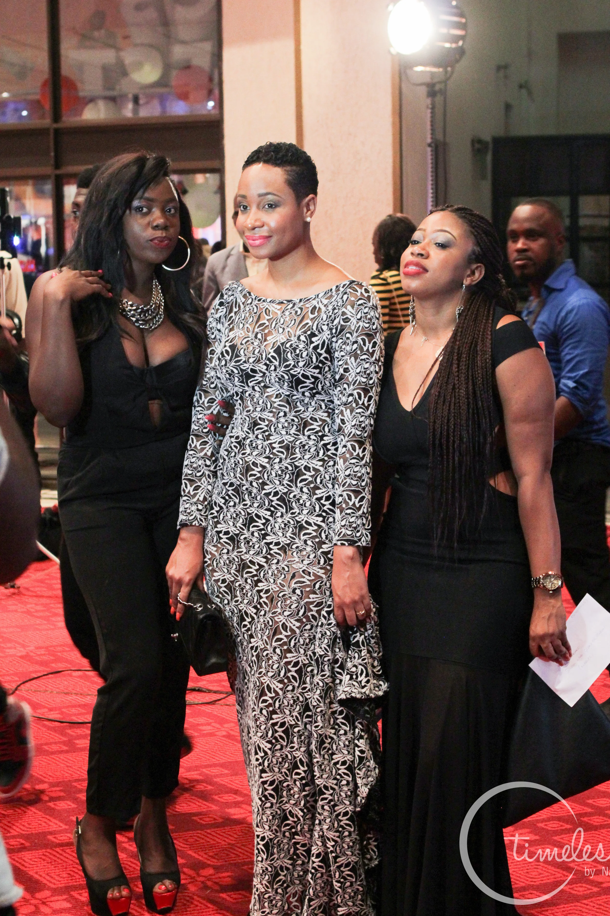 Pokello Nare with fans.