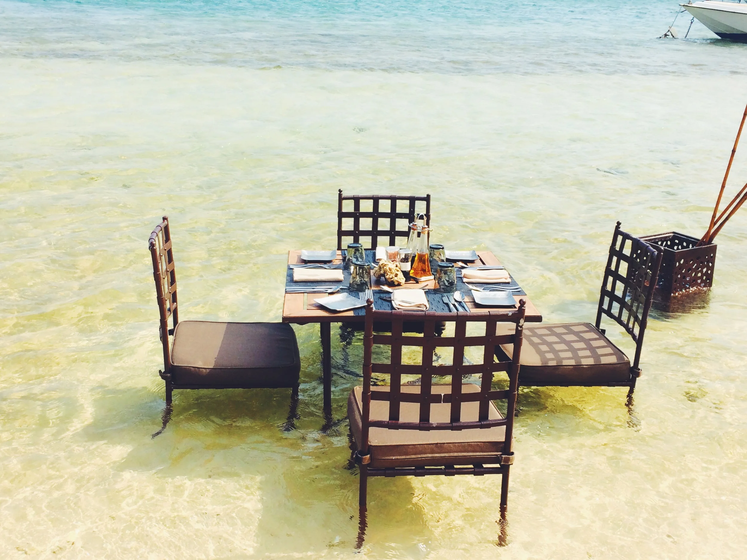 This is not a mistake. Its a perfect Dinner in the sea.