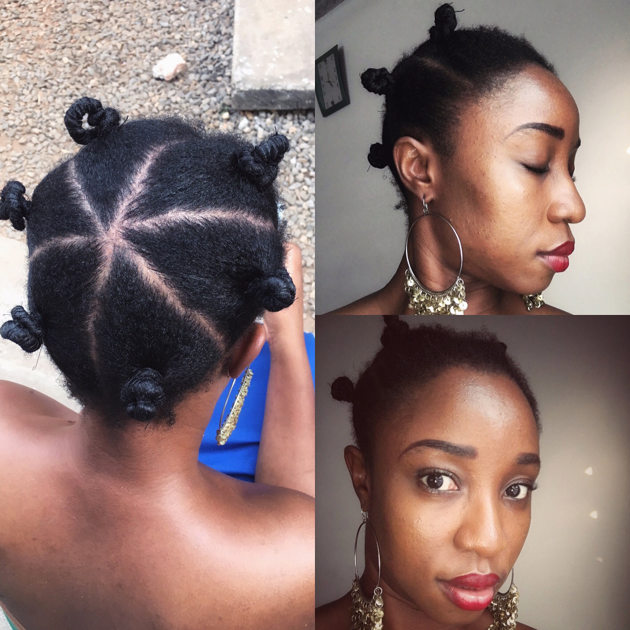 The threaded bantu knot remix :D