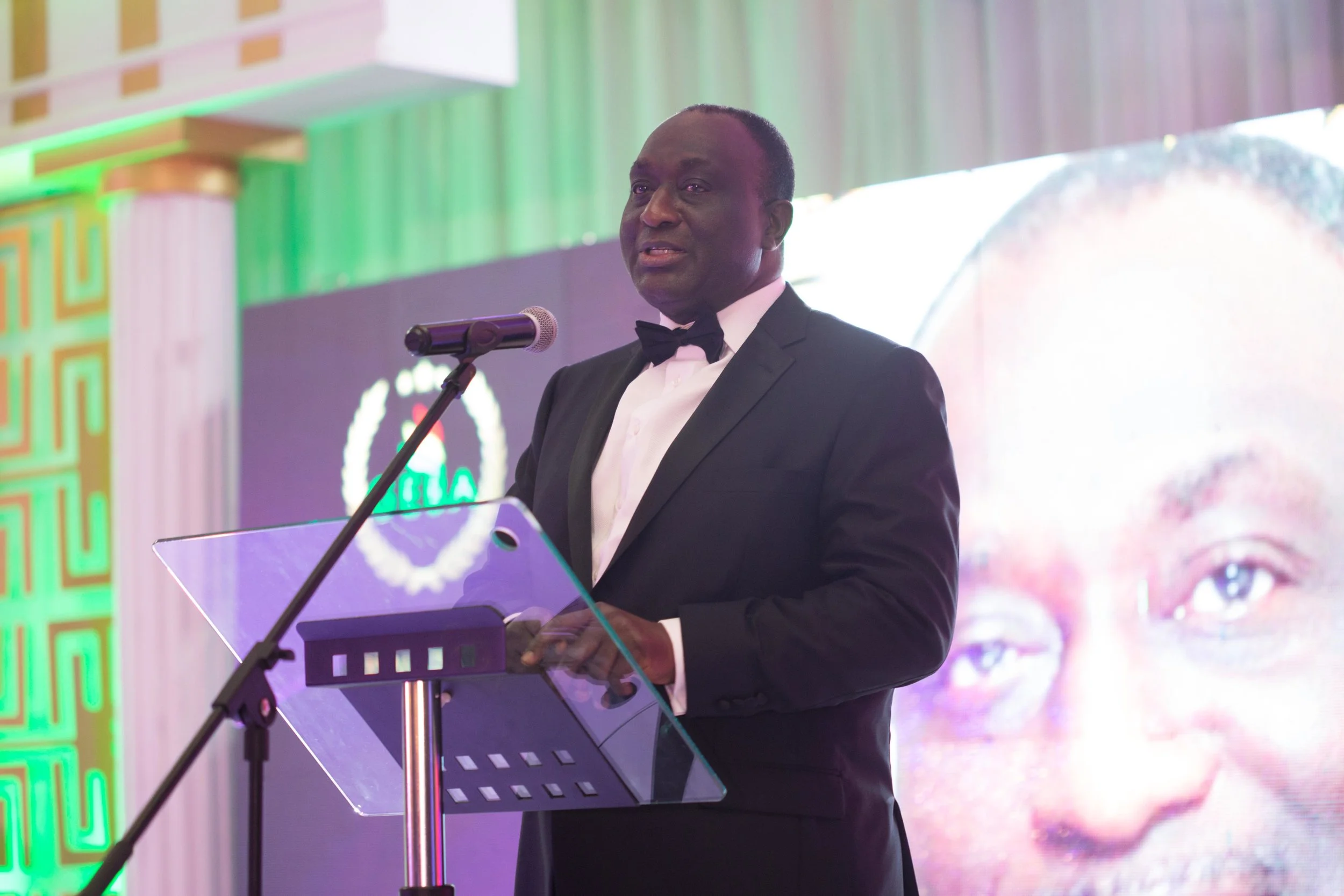 Hon. Alan Kyeremanteng delivering his speech at the awards