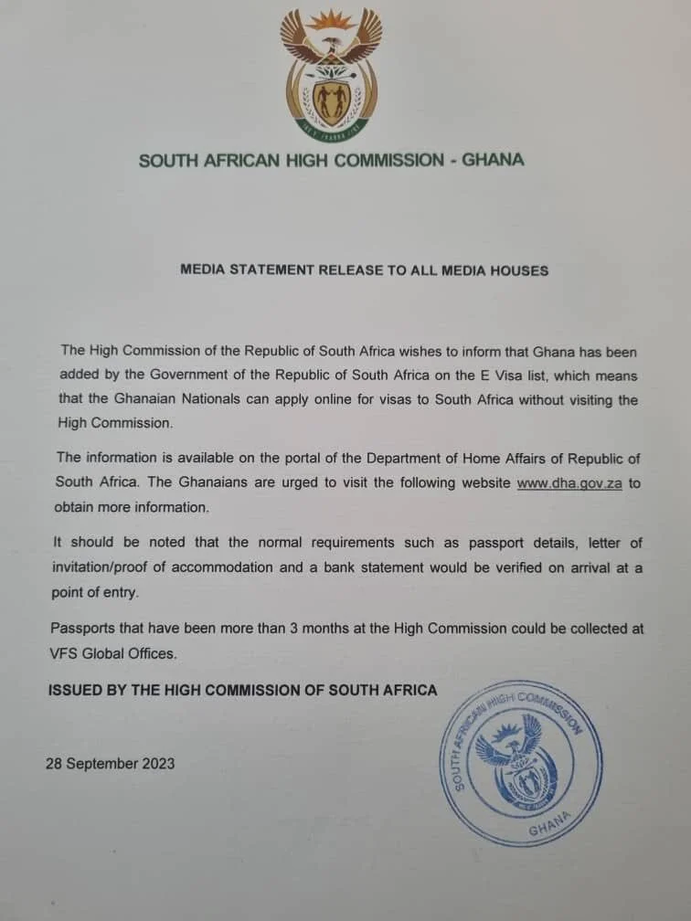 South Africa Simplifies Visa Process: Ghanaians Can Now Apply Online!