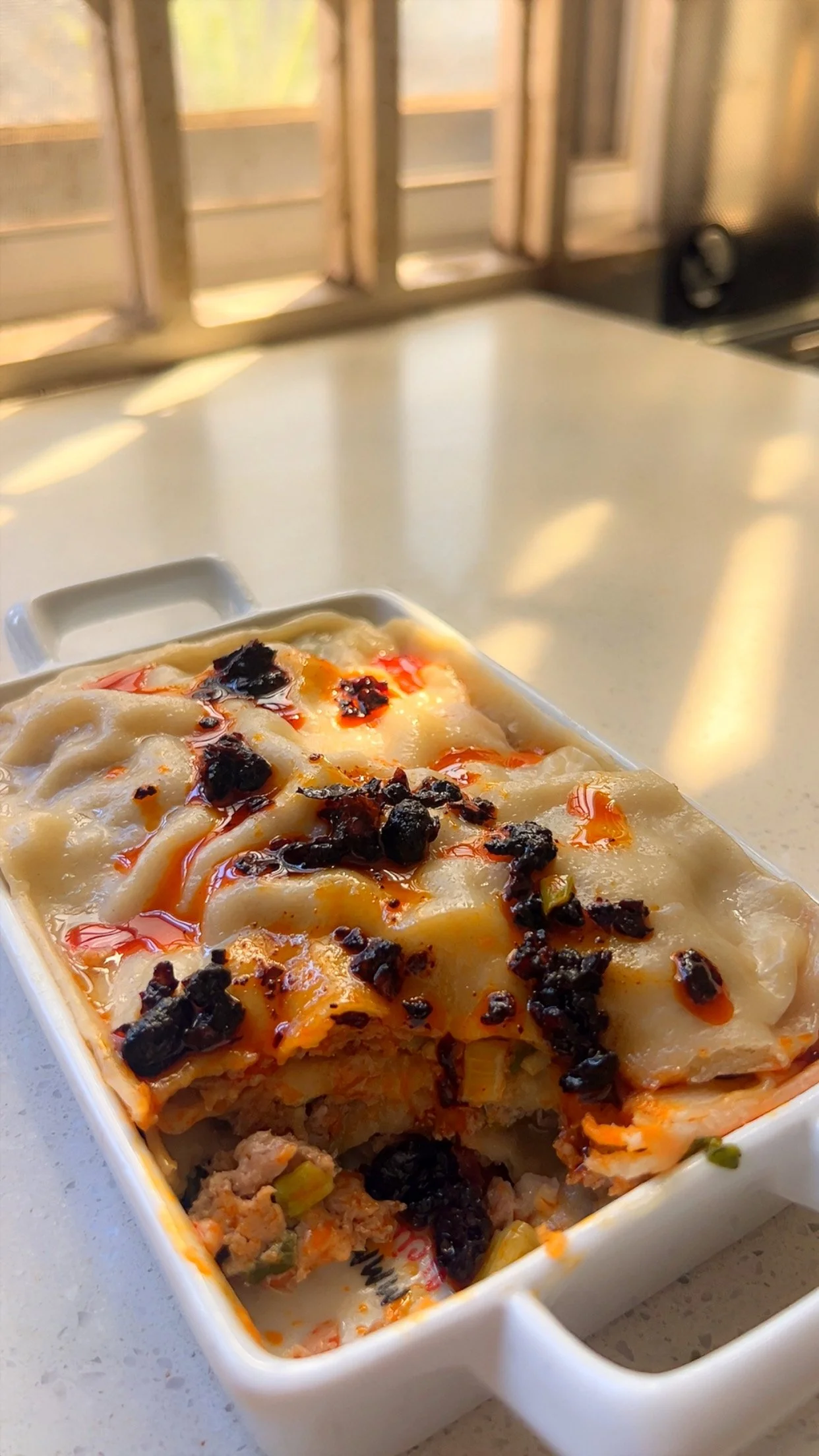 Recipe For The Viral Dumplings Lasagna All Over Your TikTok FYP. 