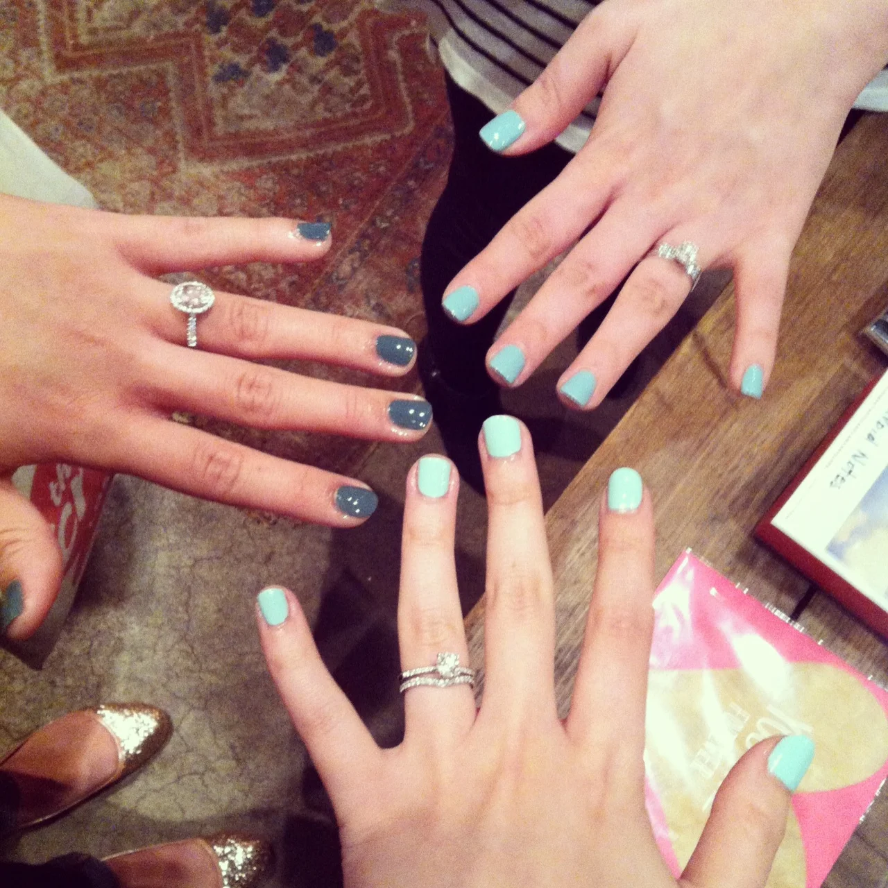 Ended the night by getting complimentary manicures by the ladies of Olive and June 