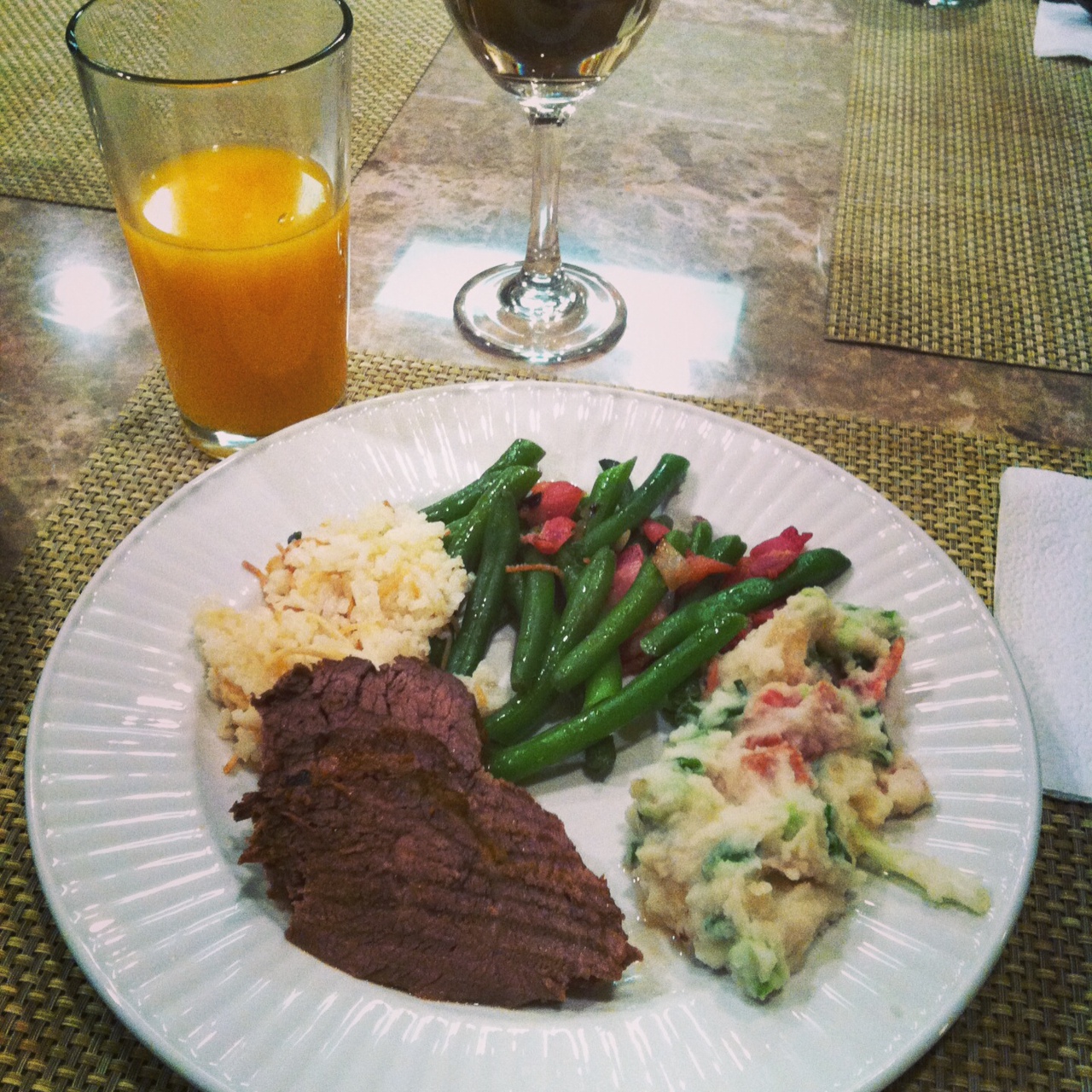 We made a detour to Fresno Thursday night, to visit some family. My aunt had this delicious dinner waiting for us! She is amazing <3