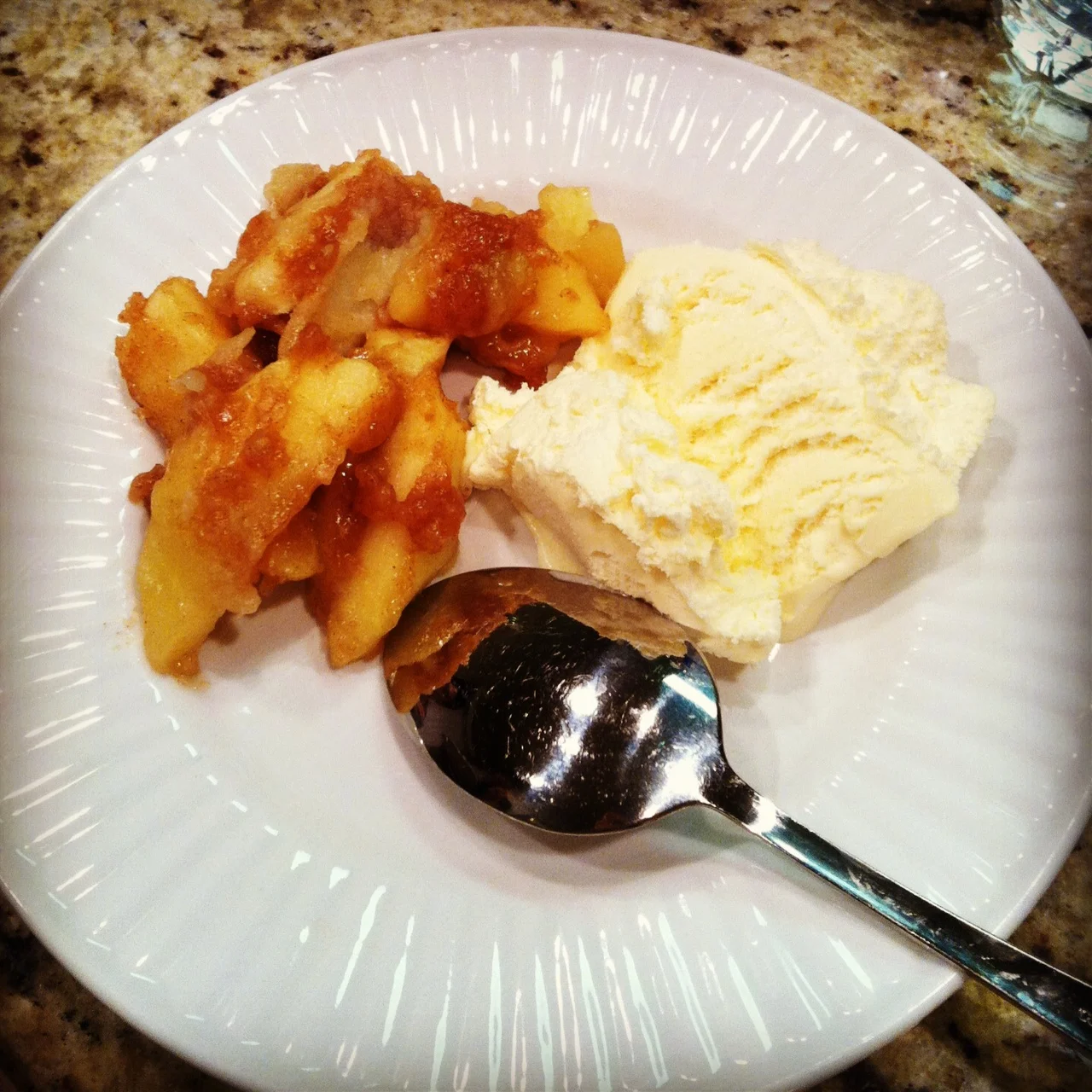 She also made homemade apple crisp :)