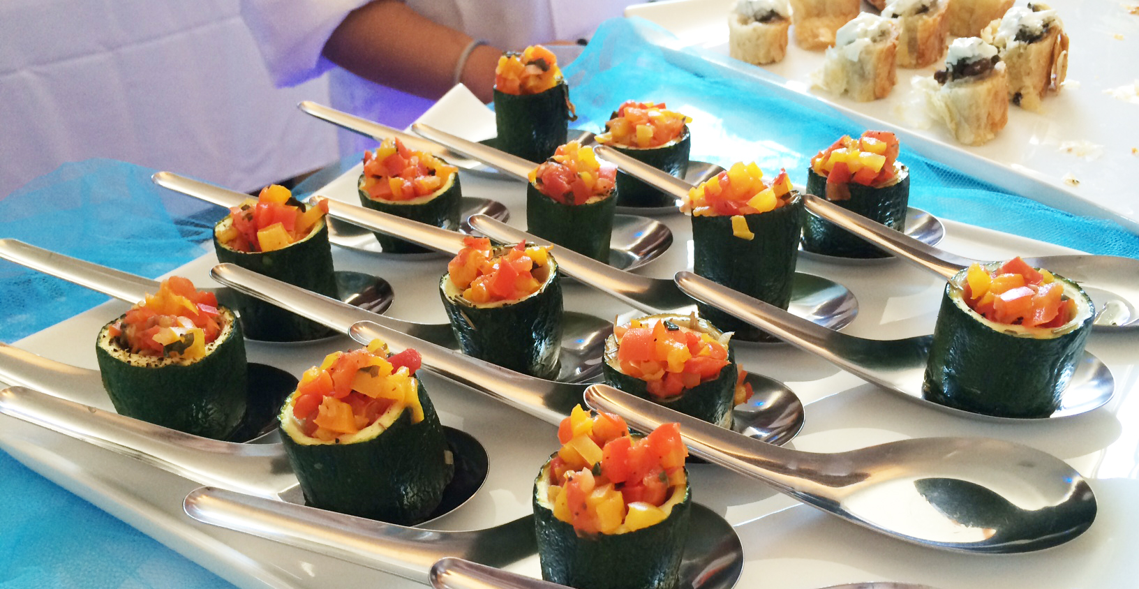 Who doesn't love veggies? Zucchini bites from Corazon's Custom Catering