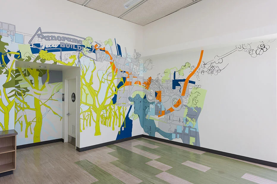 Panorama City Shape and Line, 2018 (right wall)