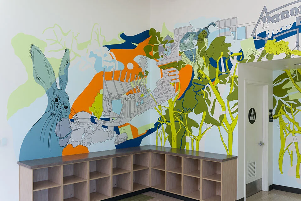 Panorama City Shape and Line, 2018 (left wall)