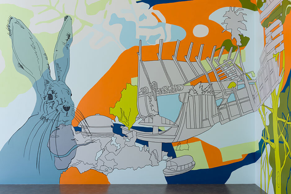 Panorama City Shape and Line, 2018 (left wall detail)