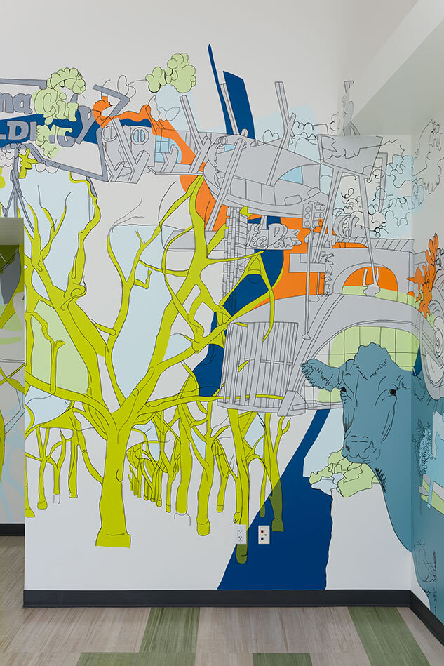 Panorama City Shape and Line, 2018 (back wall detail)